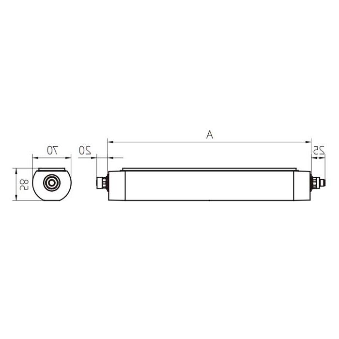 功率27W、尺寸A=650 mm x 70 mm、MQAL-48-LDN、A70281